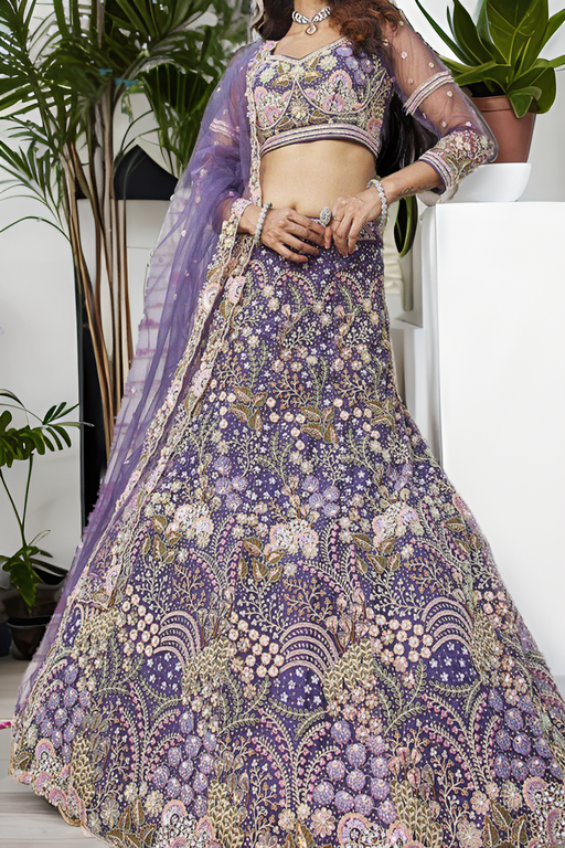 Embroidered Sequinned Lehenga